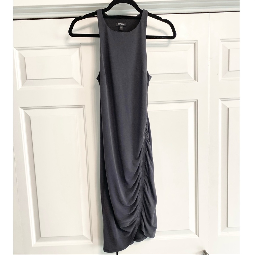 Express silky sueded midi dress